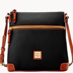 DOONEY & BOURKE Pebble Leather Black & Brown Crossbody Bag